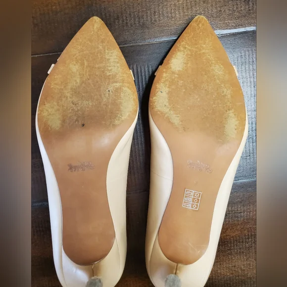 Coach Cream Pointed Toe Pumps - Picture 7 of 10